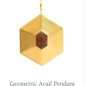 Stephanie Kantis /24 KT Gold Plated Geometric Avail Pendant